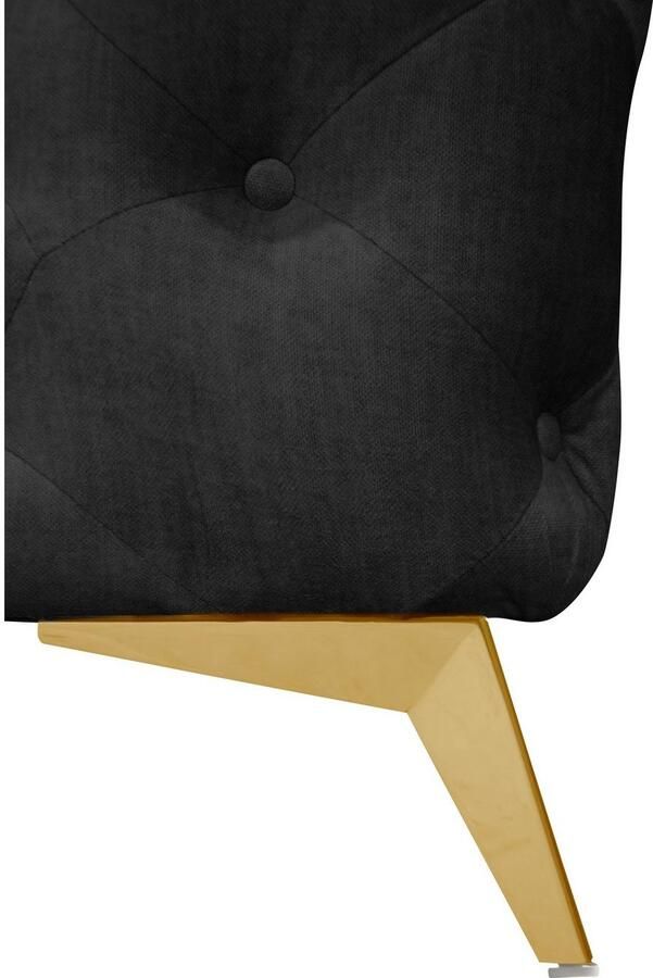 Leonique Chesterfield-bank Glynis L-vorm luxueuze capitonnage moderne chesterfield look kleur van de poten ter keuze