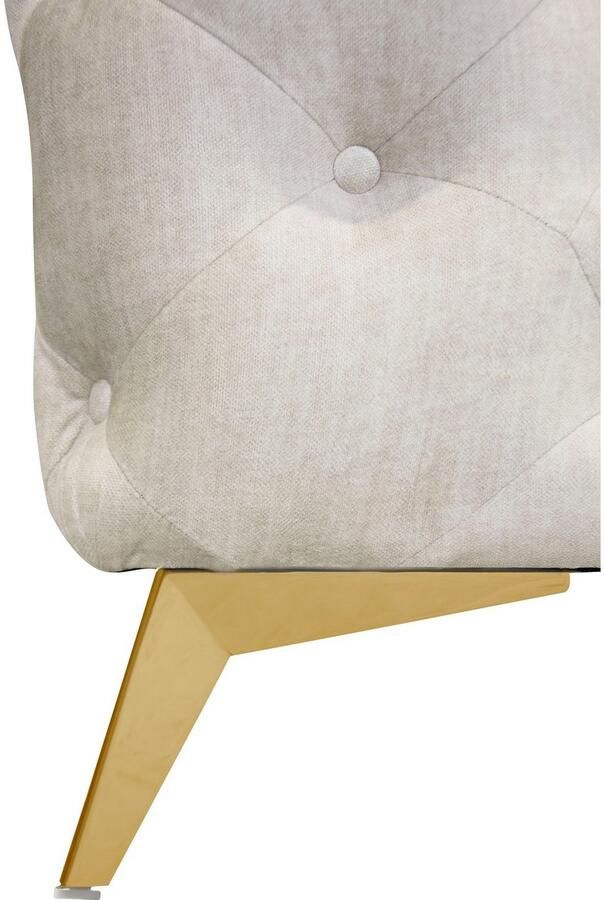 Leonique Chesterfield-bank Glynis L-vorm luxueuze capitonnage moderne chesterfield look kleur van de poten ter keuze