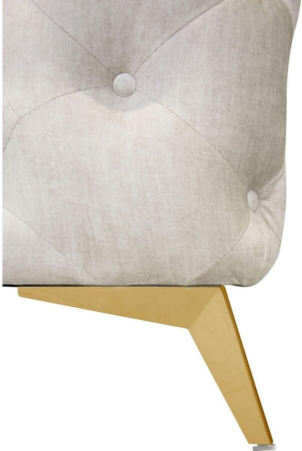 Leonique Chesterfield-bank Glynis L-vorm luxueuze capitonnage moderne chesterfield look kleur van de poten ter keuze