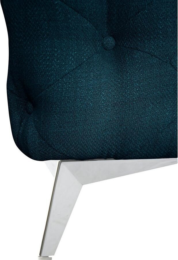 Leonique Chesterfield-bank Glynis L-vorm luxueuze capitonnage moderne chesterfield look kleur van de poten ter keuze