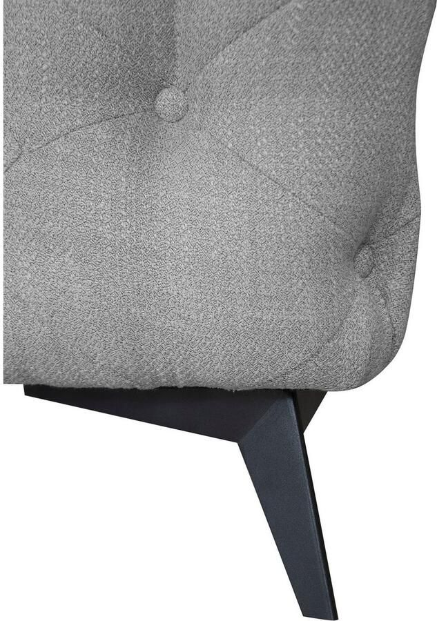 Leonique Chesterfield-bank Glynis L-vorm luxueuze capitonnage moderne chesterfield look kleur van de poten ter keuze