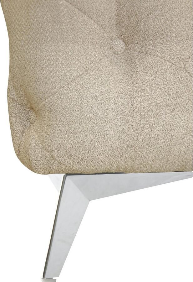 Leonique Chesterfield-bank Glynis L-vorm luxueuze capitonnage moderne chesterfield look kleur van de poten ter keuze