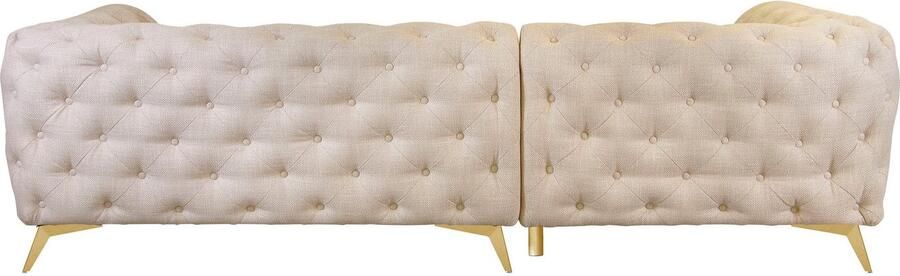 Leonique Chesterfield-bank Glynis L-vorm luxueuze capitonnage moderne chesterfield look kleur van de poten ter keuze - Foto 11