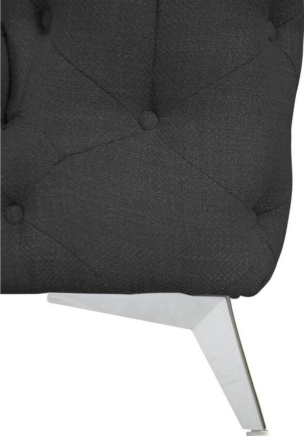 Leonique Chesterfield-bank Glynis L-vorm luxueuze capitonnage moderne chesterfield look kleur van de poten ter keuze