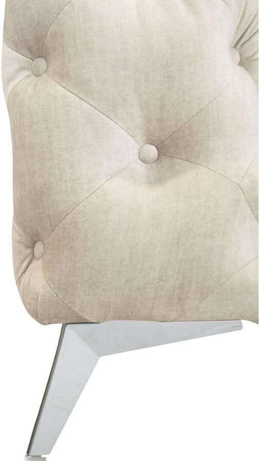 Leonique Chesterfield-bank Glynis L-vorm luxueuze capitonnage moderne chesterfield look kleur van de poten ter keuze - Foto 3