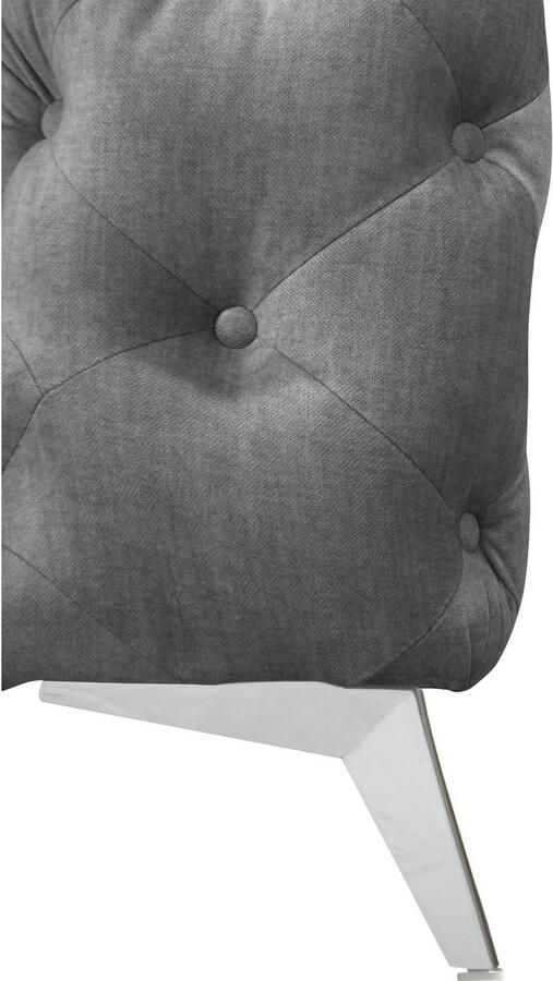 Leonique Chesterfield-bank Glynis L-vorm luxueuze capitonnage moderne chesterfield look kleur van de poten ter keuze - Foto 2