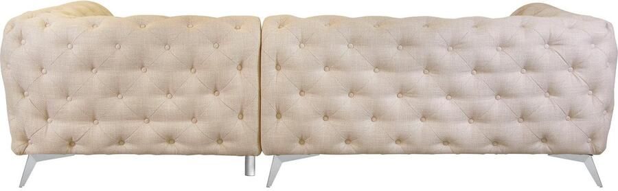 Leonique Chesterfield-bank Glynis L-vorm luxueuze capitonnage moderne chesterfield look kleur van de poten ter keuze - Foto 11