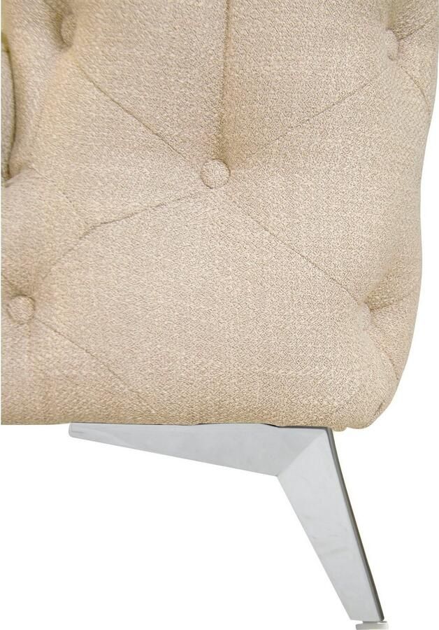 Leonique Chesterfield-bank Glynis L-vorm luxueuze capitonnage moderne chesterfield look kleur van de poten ter keuze