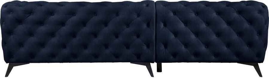 Leonique Chesterfield-bank Glynis L-vorm luxueuze capitonnage moderne chesterfield look kleur van de poten ter keuze - Foto 13