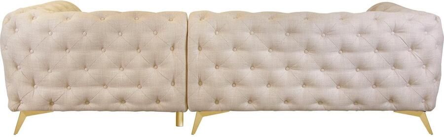 Leonique Chesterfield-bank Glynis L-vorm luxueuze capitonnage moderne chesterfield look kleur van de poten ter keuze - Foto 11