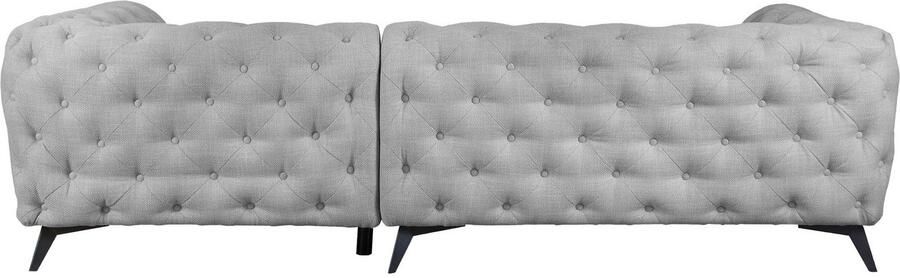 Leonique Chesterfield-bank Glynis L-vorm luxueuze capitonnage moderne chesterfield look kleur van de poten ter keuze - Foto 11