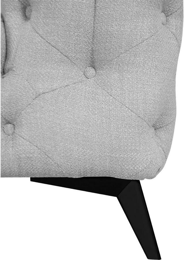 Leonique Chesterfield-bank Glynis L-vorm luxueuze capitonnage moderne chesterfield look kleur van de poten ter keuze