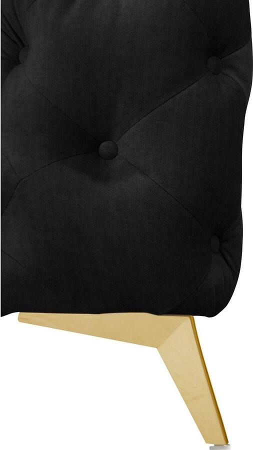 Leonique Chesterfield-bank Glynis L-vorm luxueuze capitonnage moderne chesterfield look kleur van de poten ter keuze - Foto 3