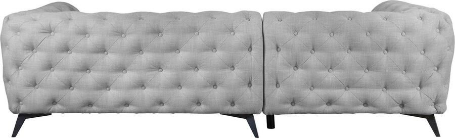 Leonique Chesterfield-bank Glynis L-vorm luxueuze capitonnage moderne chesterfield look kleur van de poten ter keuze - Foto 12