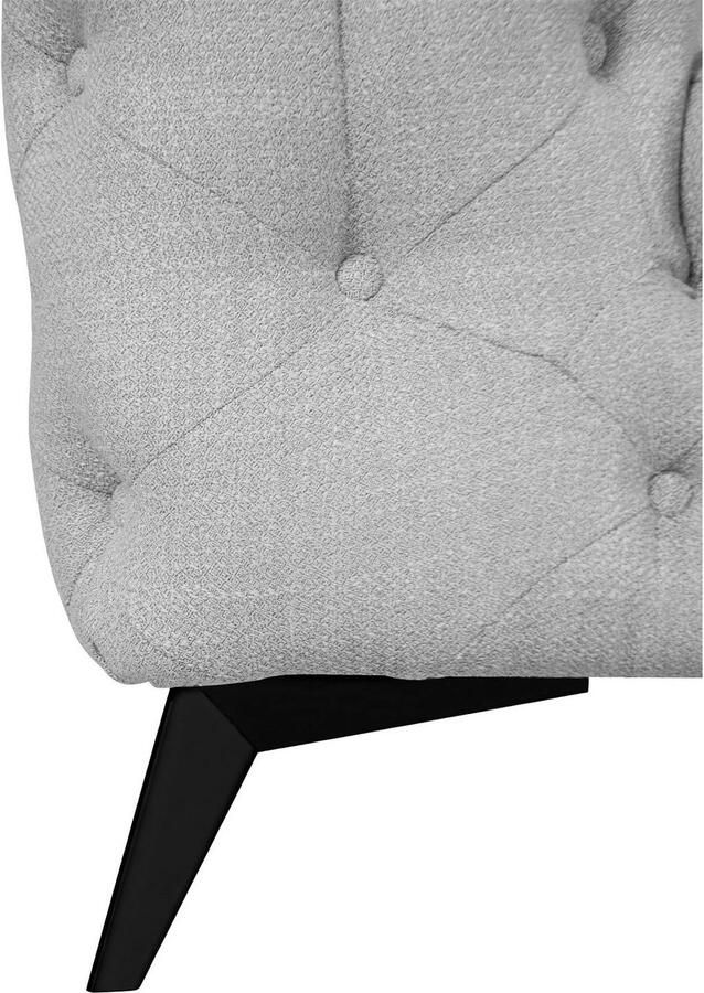 Leonique Chesterfield-bank Glynis L-vorm luxueuze capitonnage moderne chesterfield look kleur van de poten ter keuze