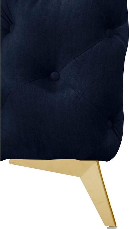 Leonique Chesterfield-bank Glynis L-vorm luxueuze capitonnage moderne chesterfield look kleur van de poten ter keuze - Foto 2