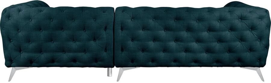 Leonique Chesterfield-bank Glynis L-vorm luxueuze capitonnage moderne chesterfield look kleur van de poten ter keuze - Foto 7