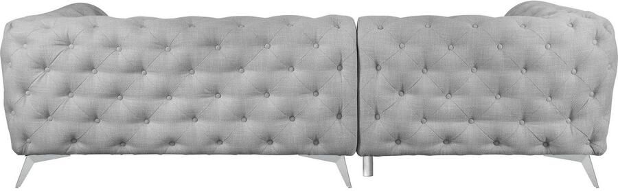 Leonique Chesterfield-bank Glynis L-vorm luxueuze capitonnage moderne chesterfield look kleur van de poten ter keuze - Foto 11