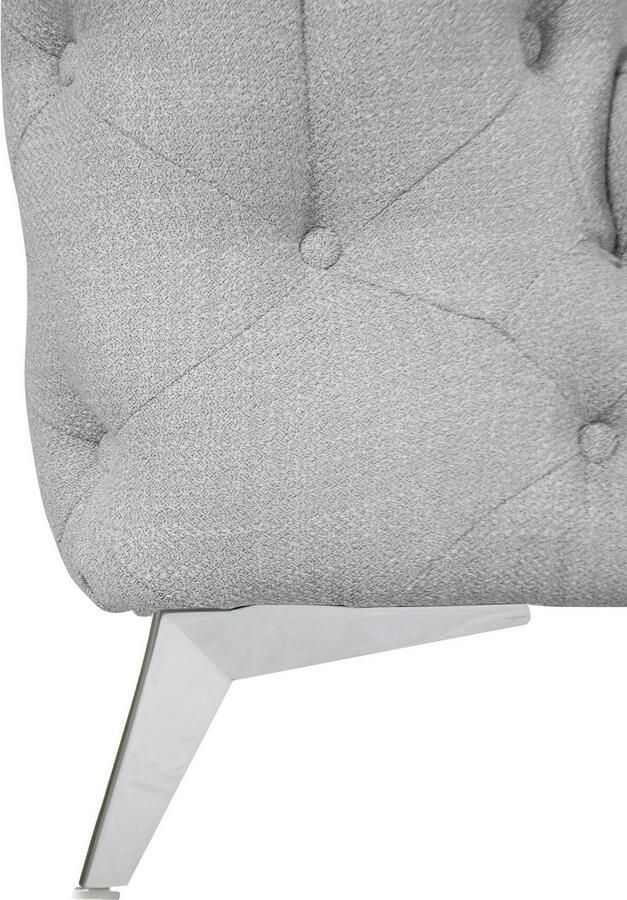 Leonique Chesterfield-bank Glynis L-vorm luxueuze capitonnage moderne chesterfield look kleur van de poten ter keuze