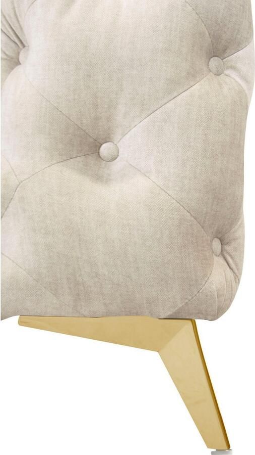 Leonique Chesterfield-bank Glynis L-vorm luxueuze capitonnage moderne chesterfield look kleur van de poten ter keuze - Foto 3