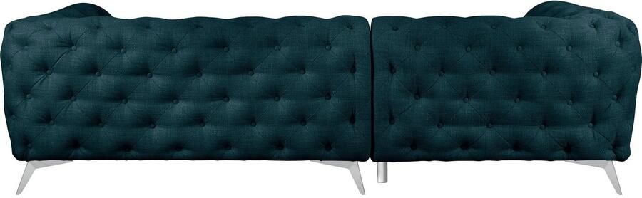 Leonique Chesterfield-bank Glynis L-vorm luxueuze capitonnage moderne chesterfield look kleur van de poten ter keuze - Foto 11