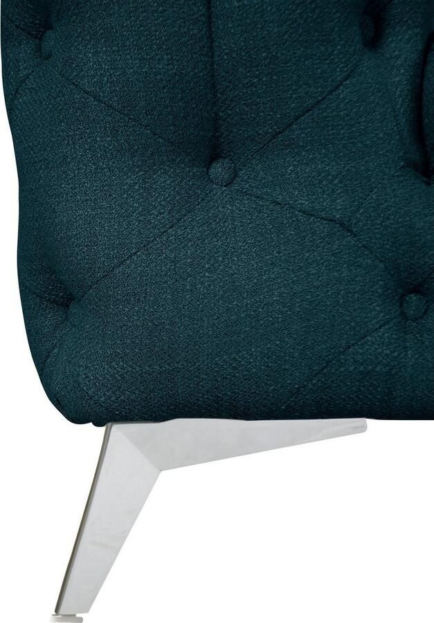 Leonique Chesterfield-bank Glynis L-vorm luxueuze capitonnage moderne chesterfield look kleur van de poten ter keuze