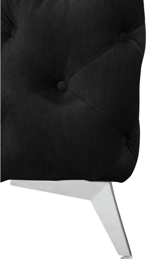 Leonique Chesterfield-bank Glynis L-vorm luxueuze capitonnage moderne chesterfield look kleur van de poten ter keuze - Foto 3