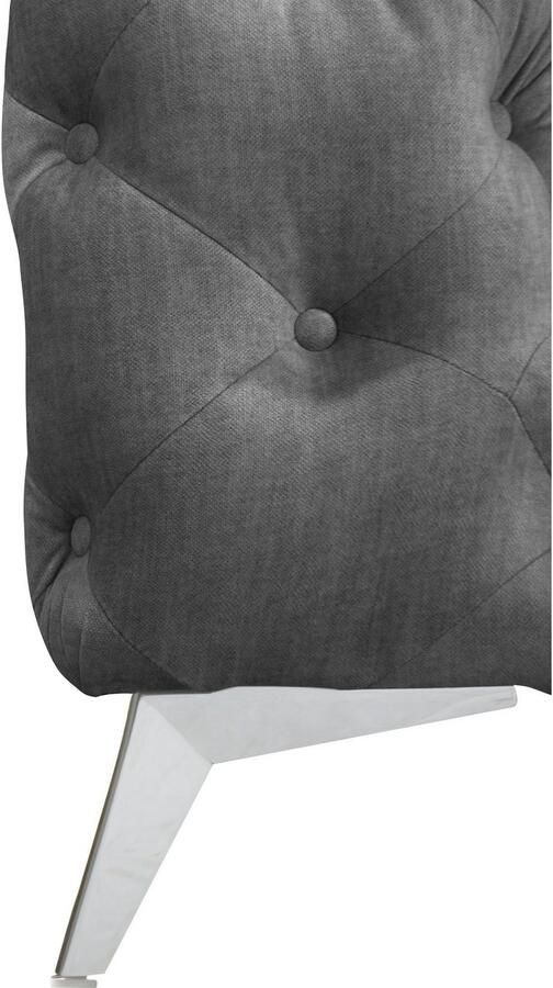 Leonique Chesterfield-bank Glynis L-vorm luxueuze capitonnage moderne chesterfield look kleur van de poten ter keuze - Foto 2