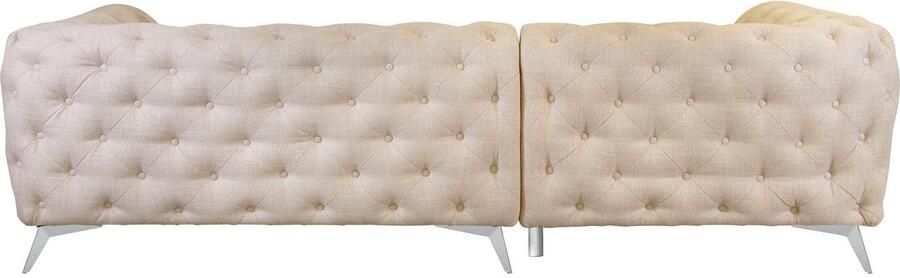 Leonique Chesterfield-bank Glynis L-vorm luxueuze capitonnage moderne chesterfield look kleur van de poten ter keuze - Foto 11