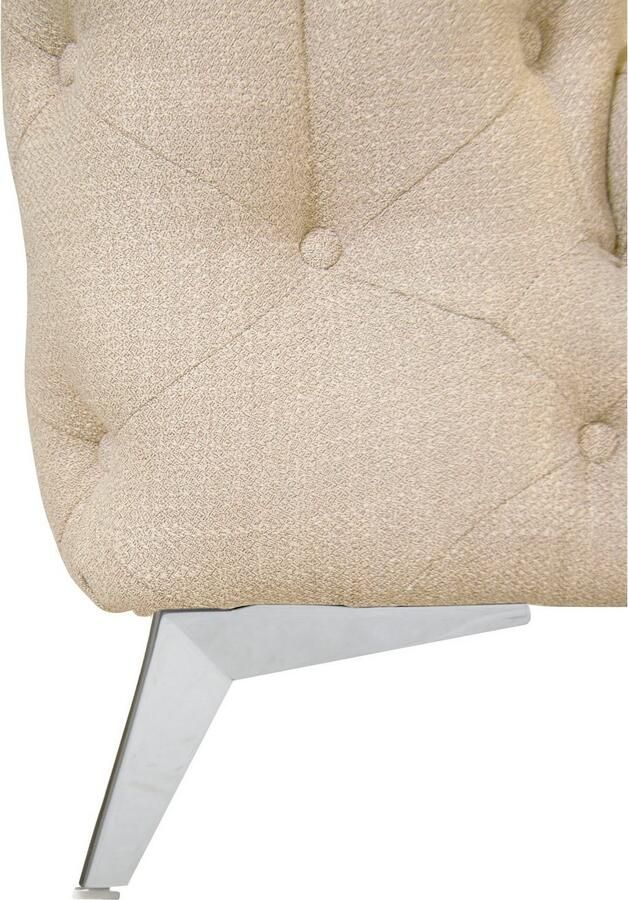 Leonique Chesterfield-bank Glynis L-vorm luxueuze capitonnage moderne chesterfield look kleur van de poten ter keuze