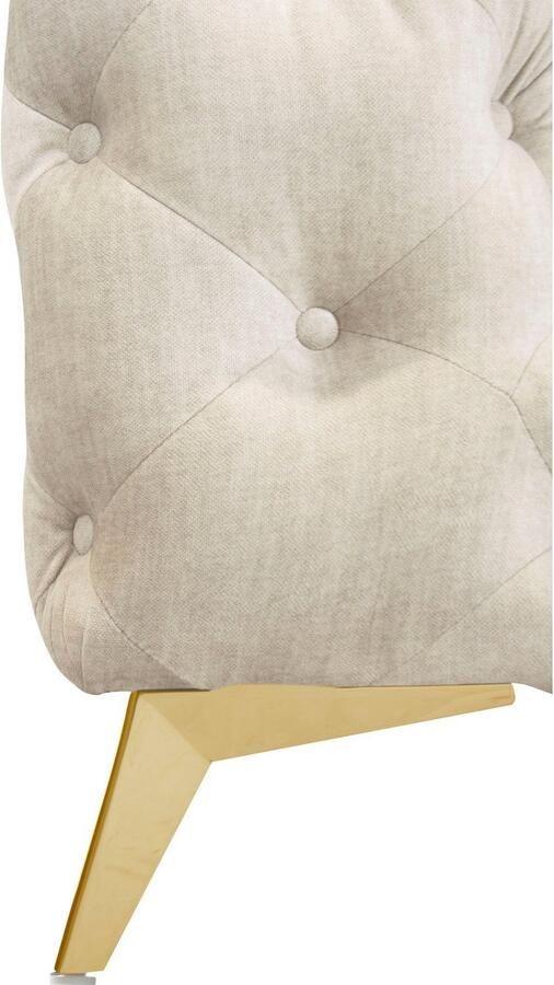 Leonique Chesterfield-bank Glynis L-vorm luxueuze capitonnage moderne chesterfield look kleur van de poten ter keuze - Foto 3