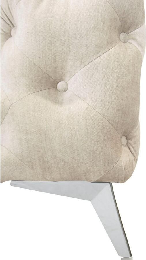 Leonique Chesterfield-bank Glynis L-vorm luxueuze capitonnage moderne chesterfield look kleur van de poten ter keuze - Foto 3