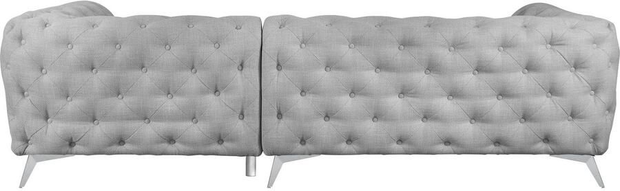 Leonique Chesterfield-bank Glynis L-vorm luxueuze capitonnage moderne chesterfield look kleur van de poten ter keuze - Foto 9