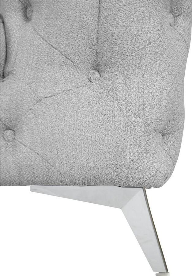 Leonique Chesterfield-bank Glynis L-vorm luxueuze capitonnage moderne chesterfield look kleur van de poten ter keuze