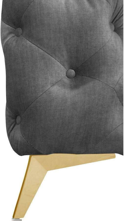 Leonique Chesterfield-bank Glynis L-vorm luxueuze capitonnage moderne chesterfield look kleur van de poten ter keuze - Foto 2