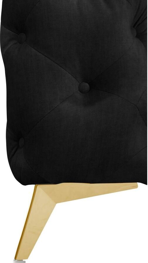 Leonique Chesterfield-bank Glynis L-vorm luxueuze capitonnage moderne chesterfield look kleur van de poten ter keuze - Foto 2