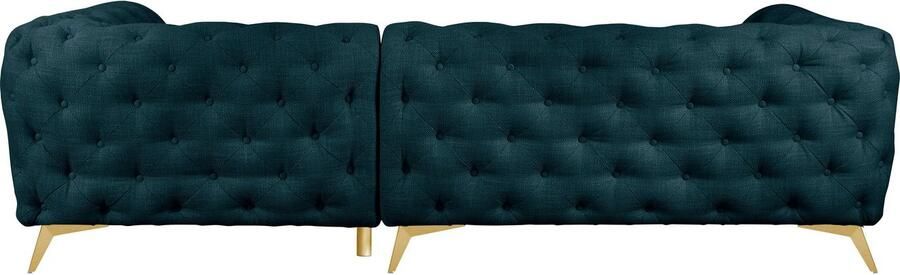 Leonique Chesterfield-bank Glynis L-vorm luxueuze capitonnage moderne chesterfield look kleur van de poten ter keuze - Foto 7