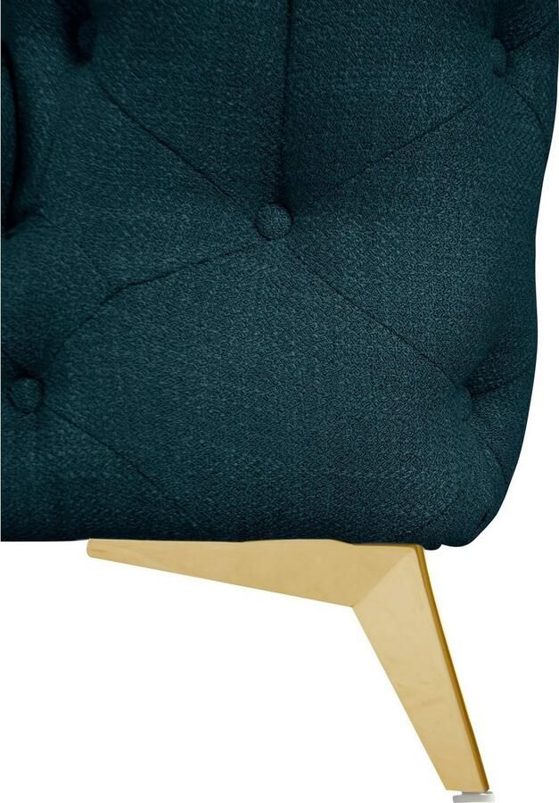 Leonique Chesterfield-bank Glynis L-vorm luxueuze capitonnage moderne chesterfield look kleur van de poten ter keuze