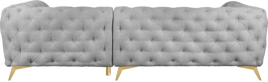 Leonique Chesterfield-bank Glynis L-vorm luxueuze capitonnage moderne chesterfield look kleur van de poten ter keuze - Foto 9