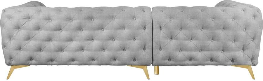 Leonique Chesterfield-bank Glynis L-vorm luxueuze capitonnage moderne chesterfield look kleur van de poten ter keuze - Foto 11