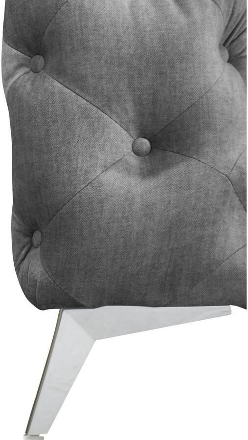 Leonique Chesterfield-bank Glynis L-vorm luxueuze capitonnage moderne chesterfield look kleur van de poten ter keuze - Foto 2