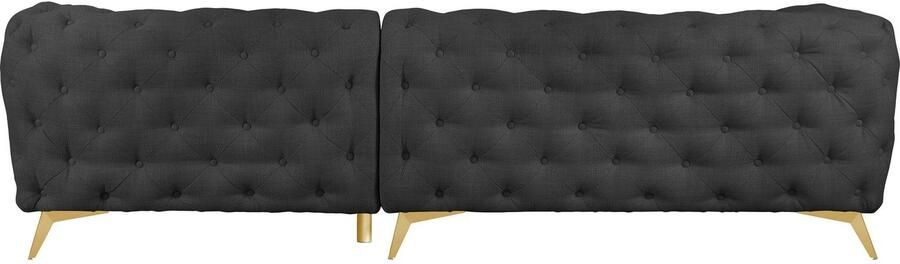 Leonique Chesterfield-bank Glynis L-vorm luxueuze capitonnage moderne chesterfield look kleur van de poten ter keuze - Foto 11