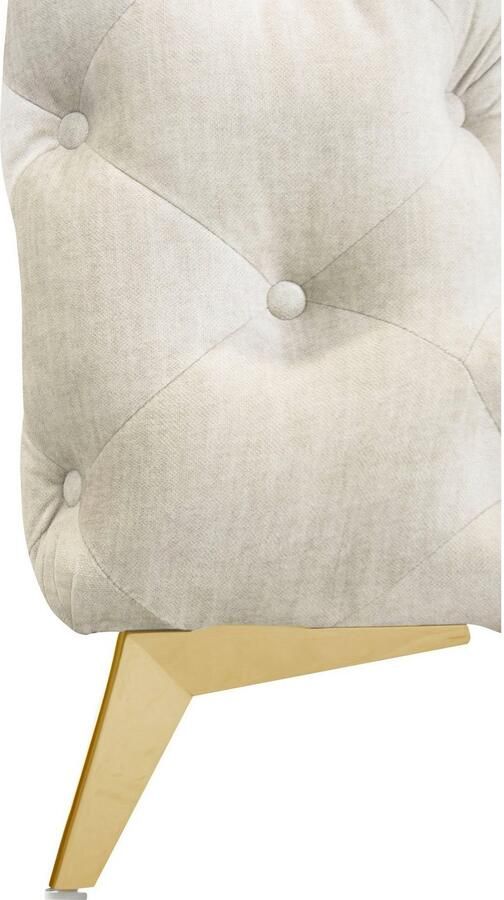 Leonique Chesterfield-bank Glynis L-vorm luxueuze capitonnage moderne chesterfield look kleur van de poten ter keuze - Foto 3