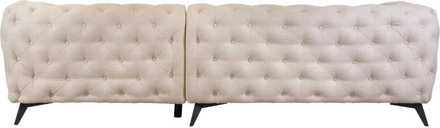 Leonique Chesterfield-bank Glynis L-vorm luxueuze capitonnage moderne chesterfield look kleur van de poten ter keuze - Foto 13