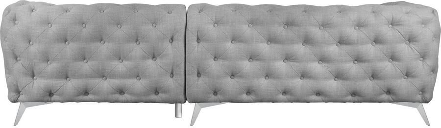 Leonique Chesterfield-bank Glynis L-vorm luxueuze capitonnage moderne chesterfield look kleur van de poten ter keuze - Foto 13