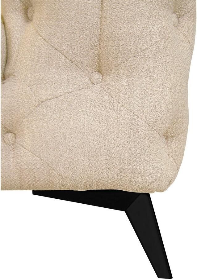 Leonique Chesterfield-bank Glynis L-vorm luxueuze capitonnage moderne chesterfield look kleur van de poten ter keuze