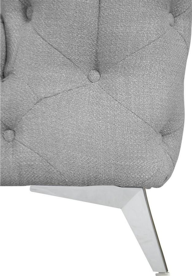 Leonique Chesterfield-bank Glynis L-vorm luxueuze capitonnage moderne chesterfield look kleur van de poten ter keuze