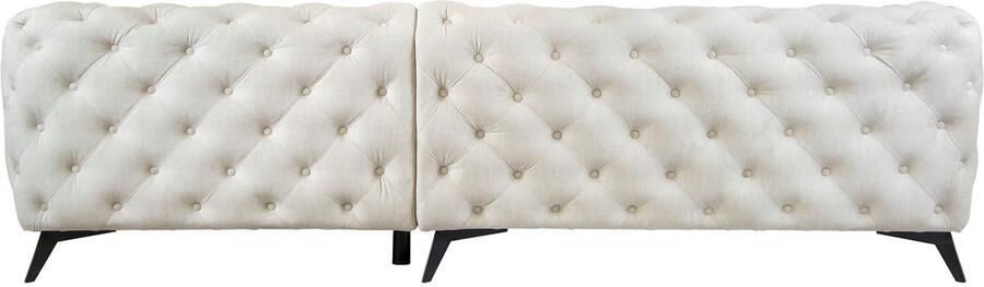 Leonique Chesterfield-bank Glynis L-vorm luxueuze capitonnage moderne chesterfield look kleur van de poten ter keuze - Foto 13