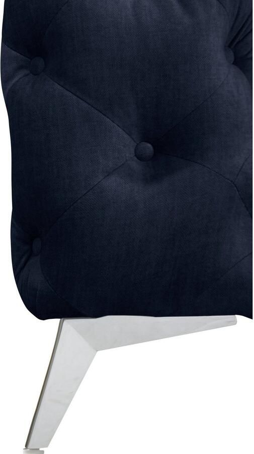 Leonique Chesterfield-bank Glynis L-vorm luxueuze capitonnage moderne chesterfield look kleur van de poten ter keuze - Foto 2