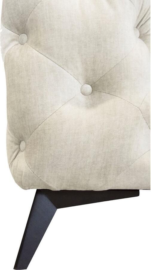 Leonique Chesterfield-bank Glynis L-vorm luxueuze capitonnage moderne chesterfield look kleur van de poten ter keuze - Foto 3